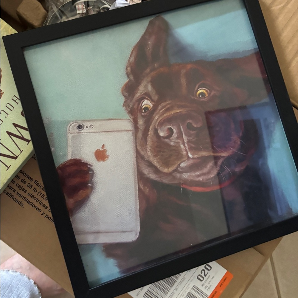 Dog Selfie Framed Art